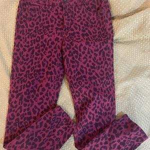 Sanctuary Pink Leopard Print Skinny Jeans